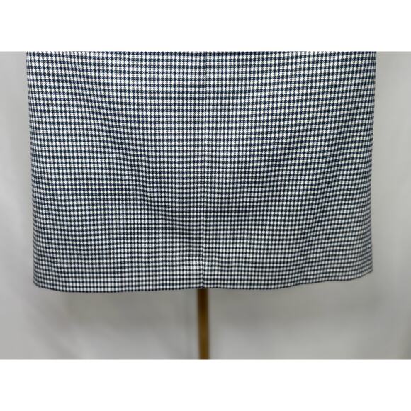 LOFT Outlet Blue & White Houndstooth A-Line Skirt - Size 14 - Picture 8 of 9